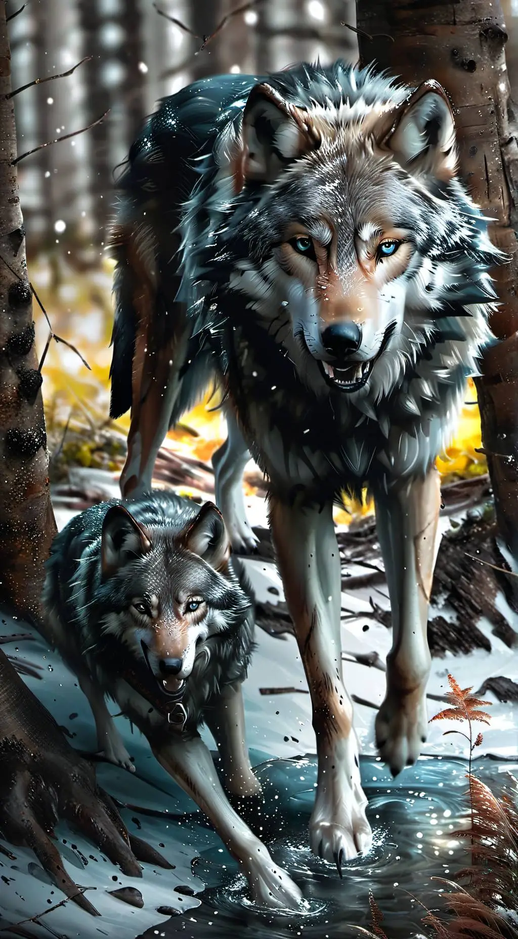 ai character: wolves pack background