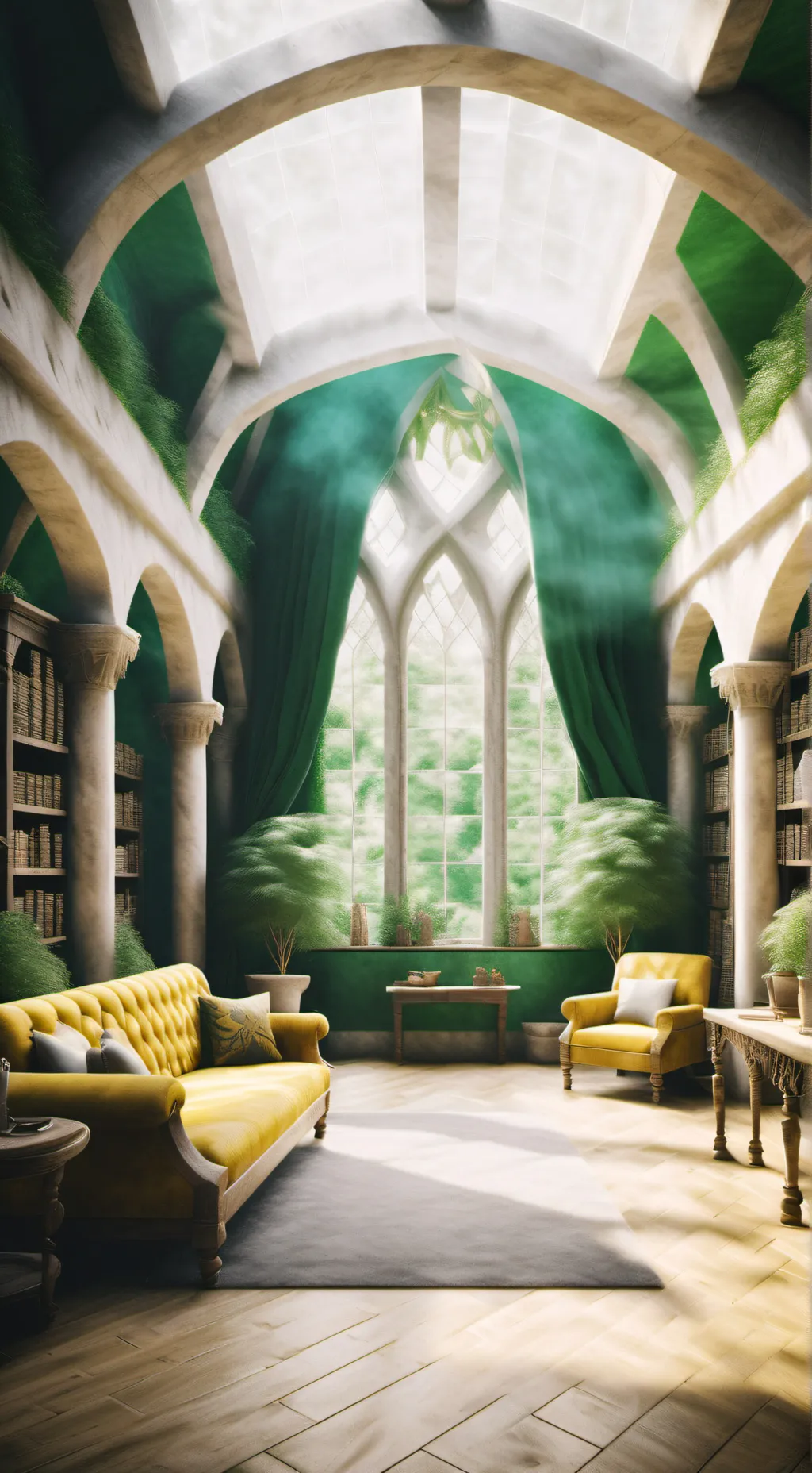 ai character: Hufflepuff Dorm background