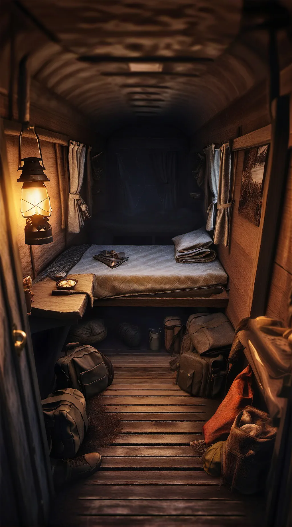 ai character: endless train background