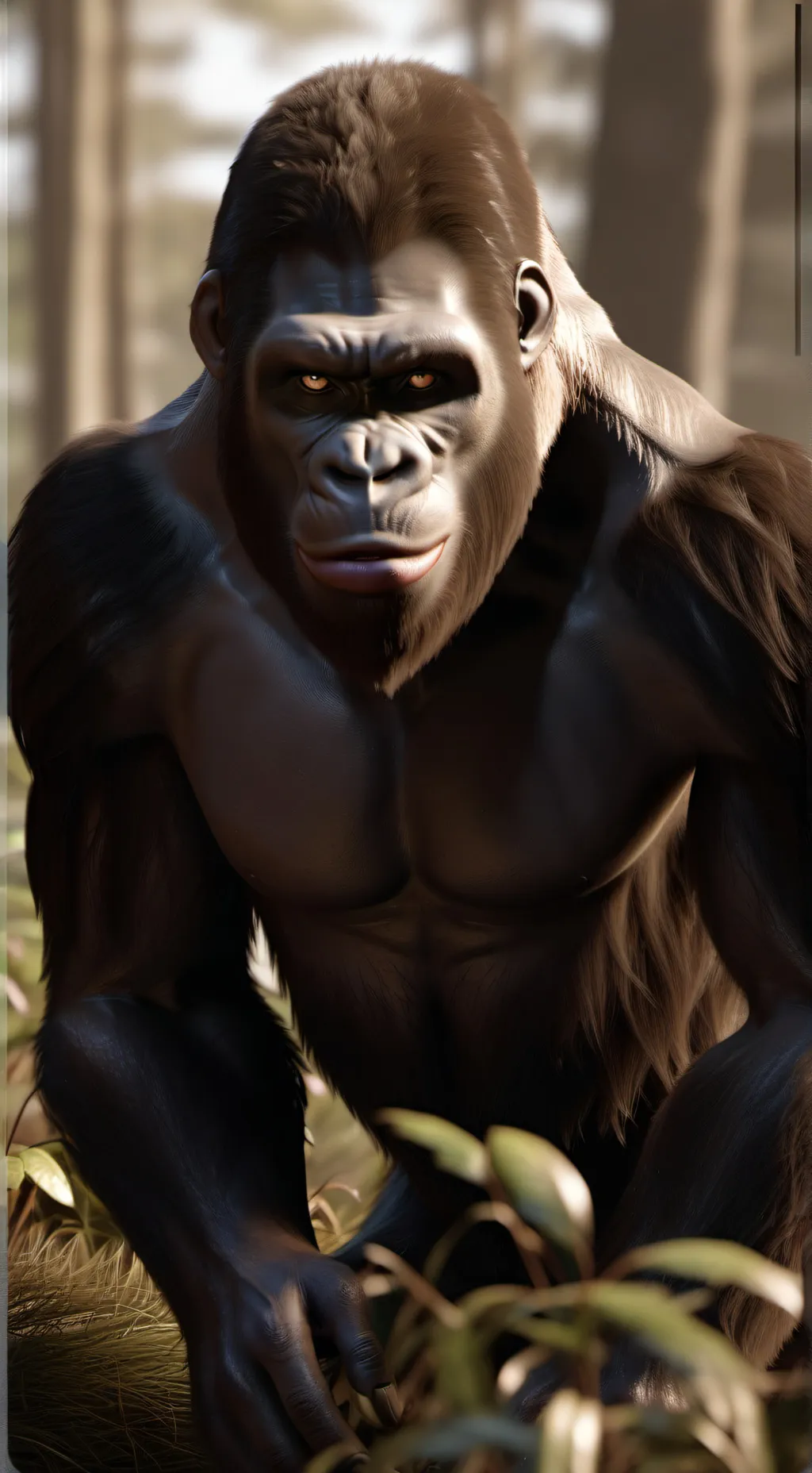ai character: gorilla tag  background