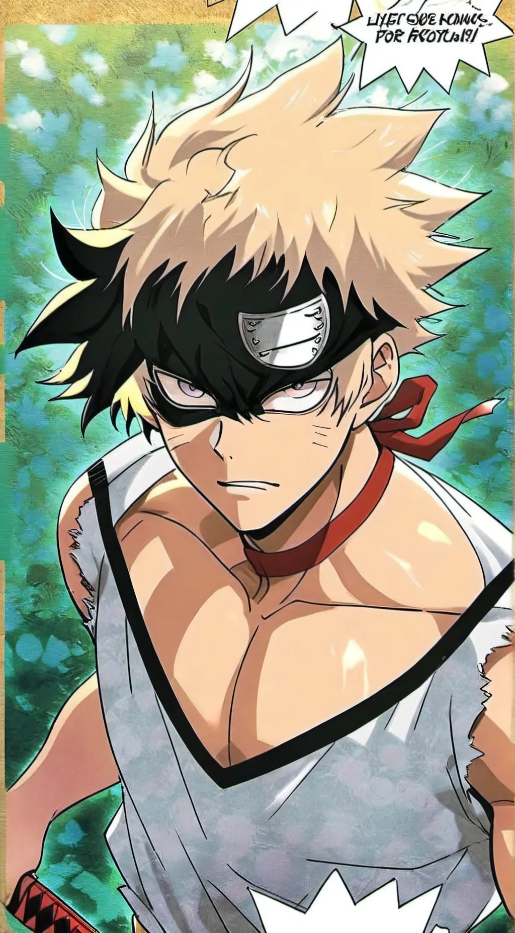 ai character: bakugo  background