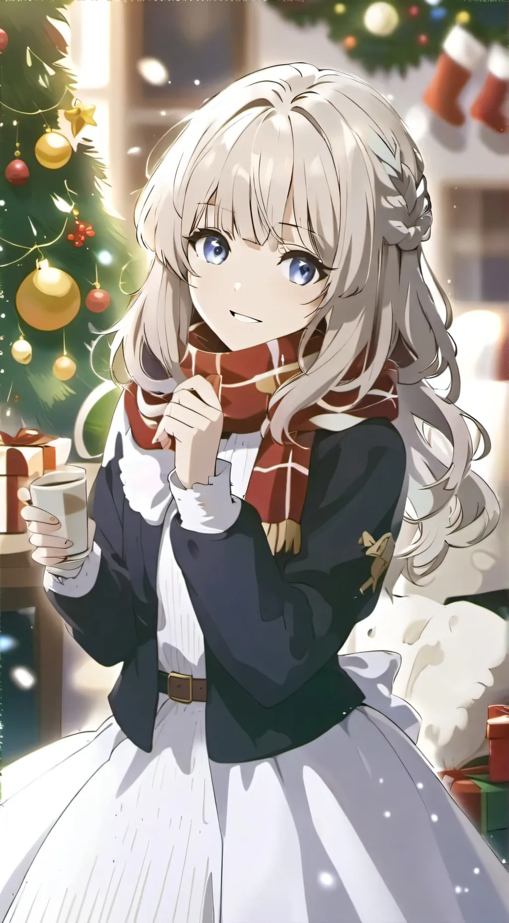 ai character: MHA Christmas  background