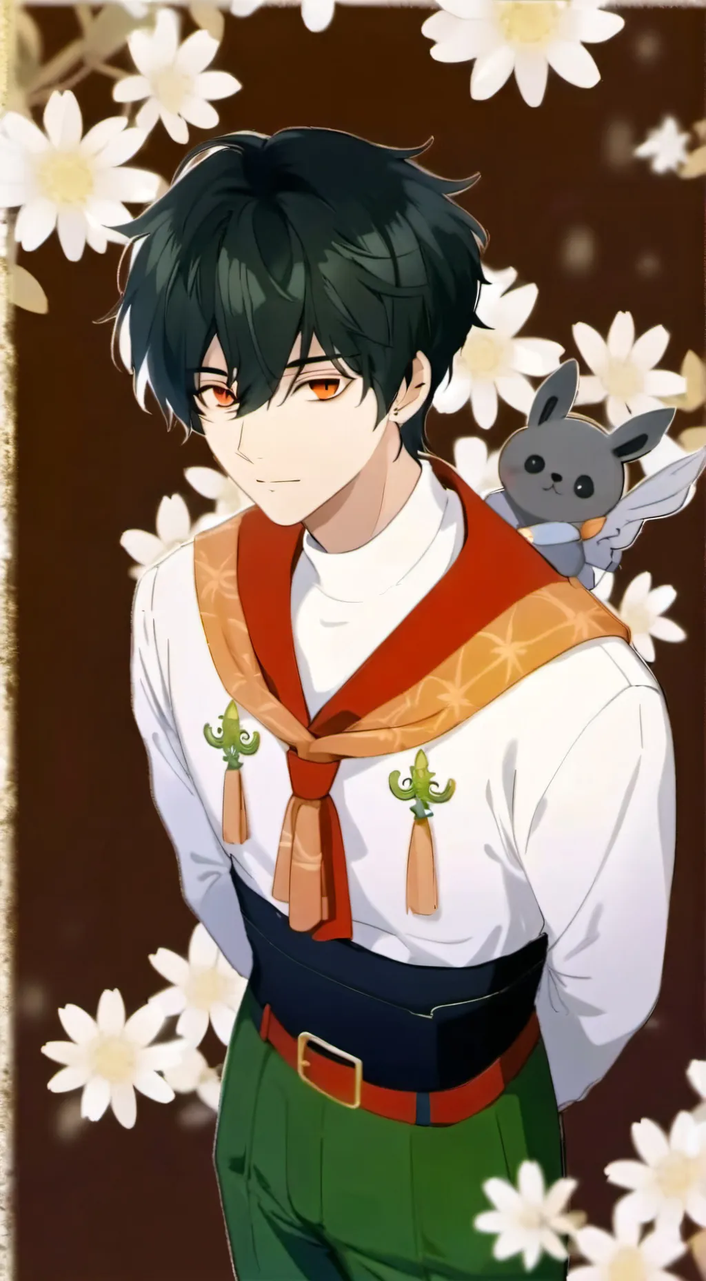 ai character: green (tickler) background