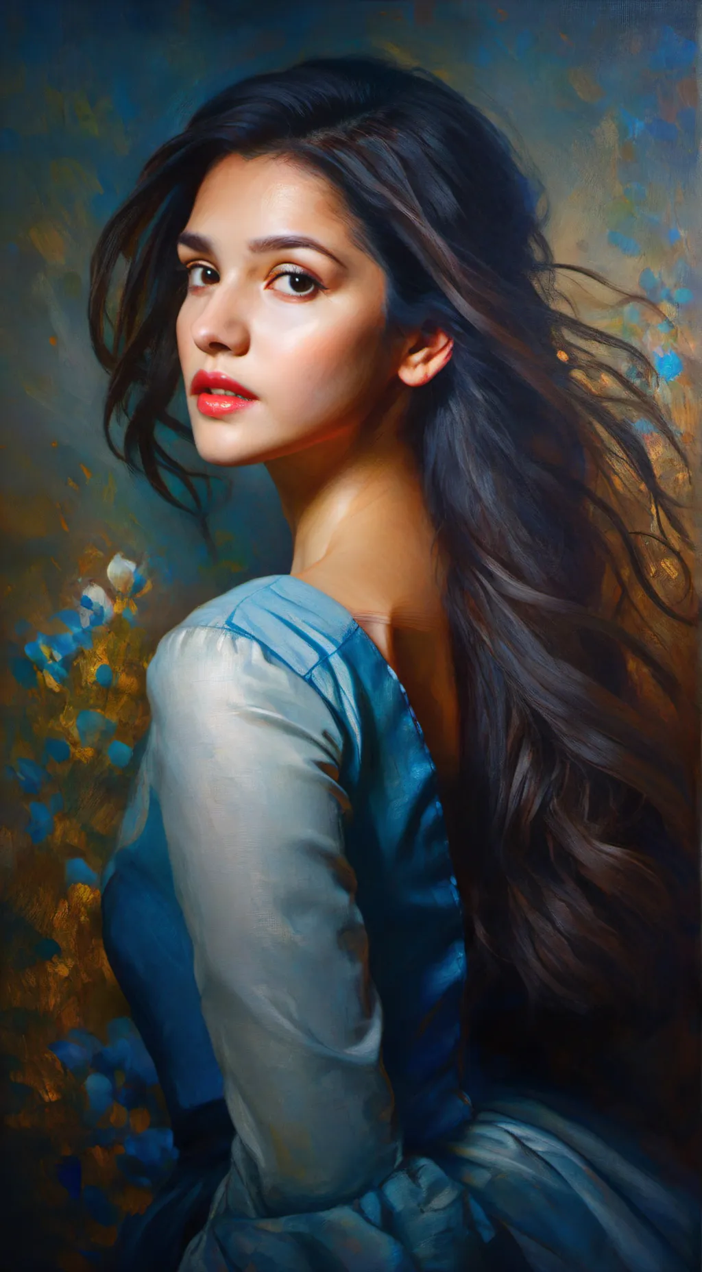 ai character: Amber background