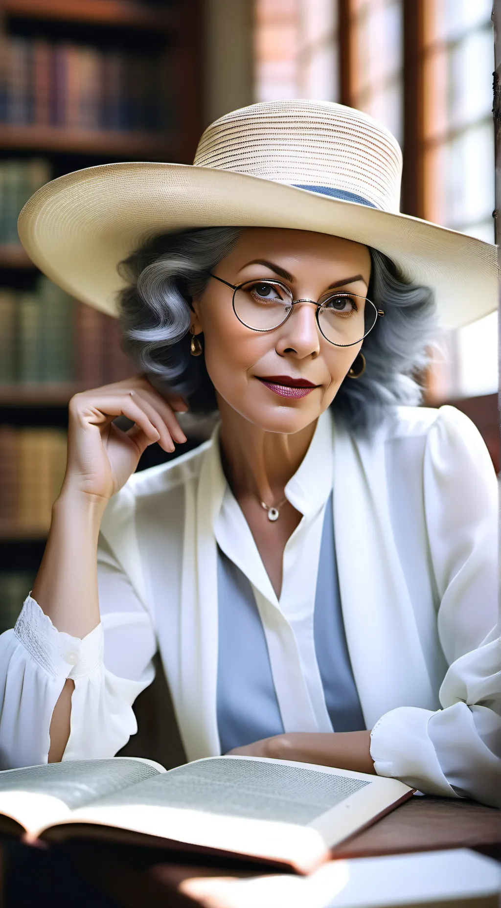 ai character: The Elusive Literary Connoisseur background