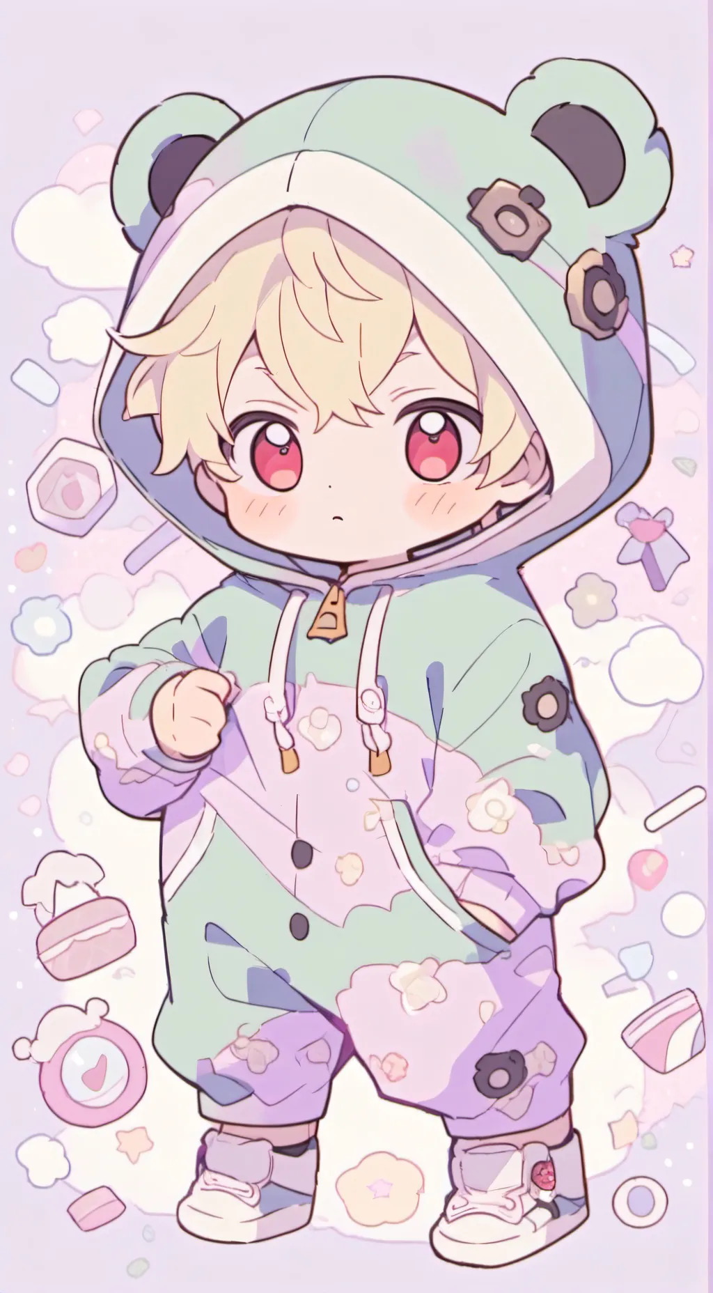 ai character: Baby bakugo  background