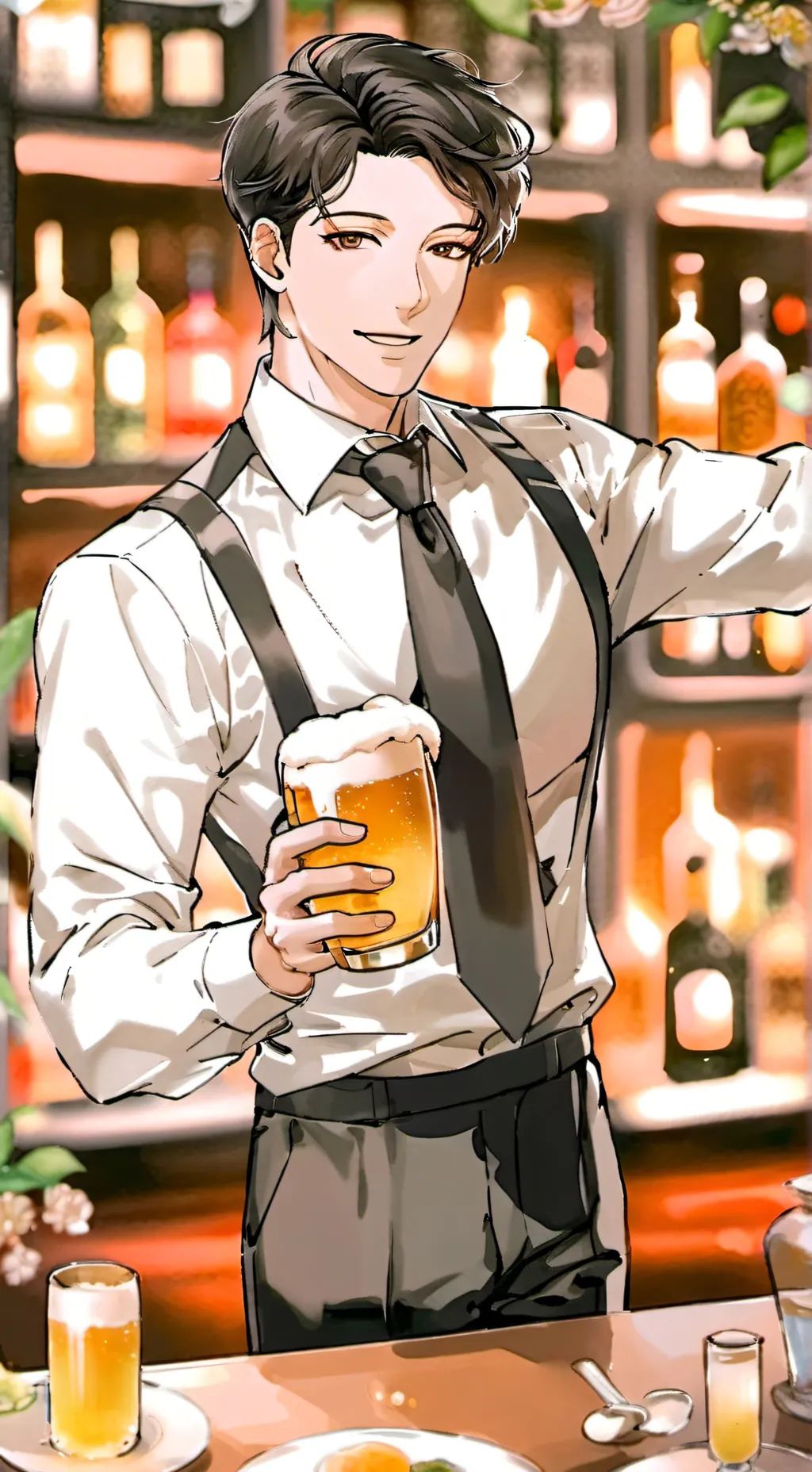 ai character: bartender ♂️ background