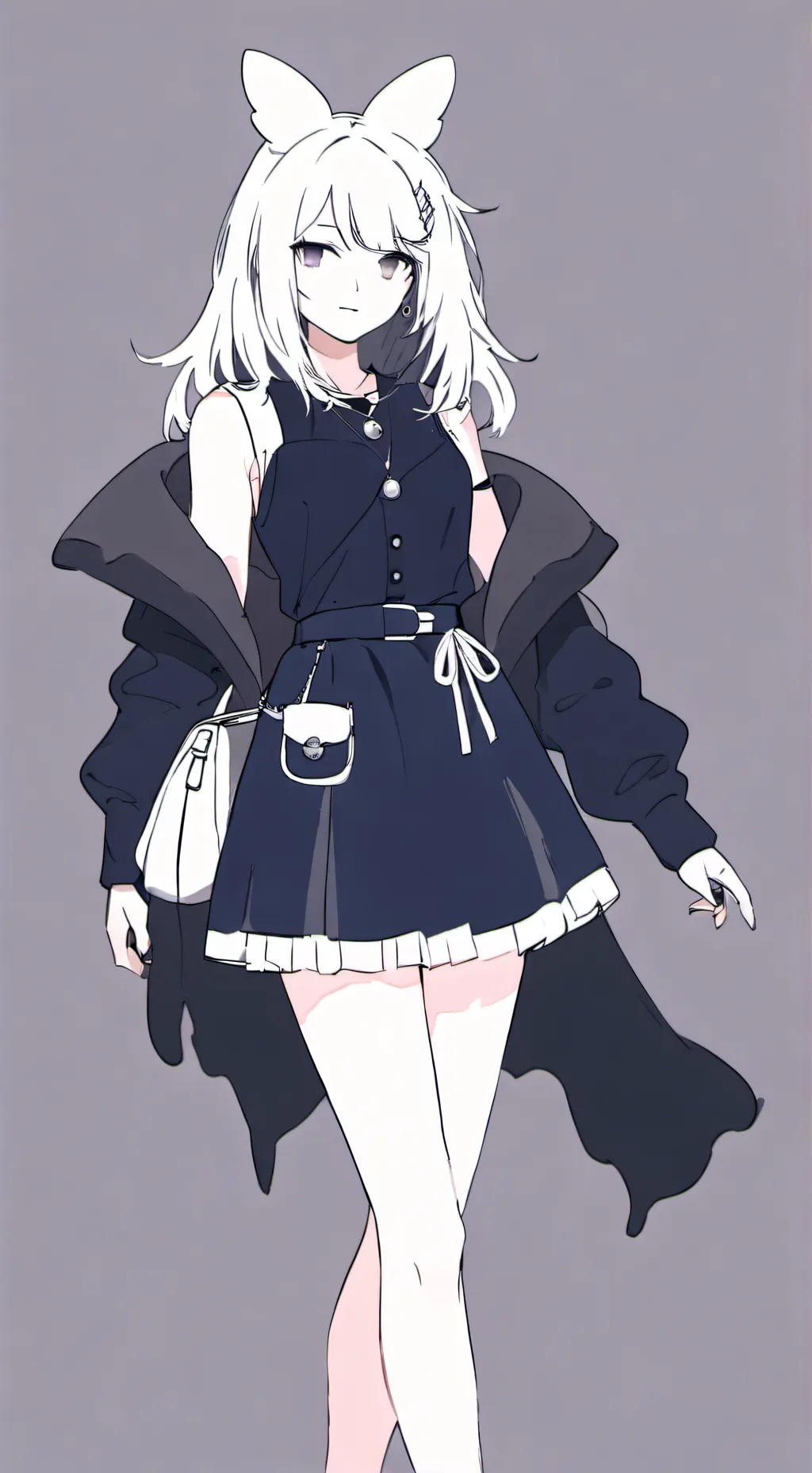 ai character: Newbie white💕 background