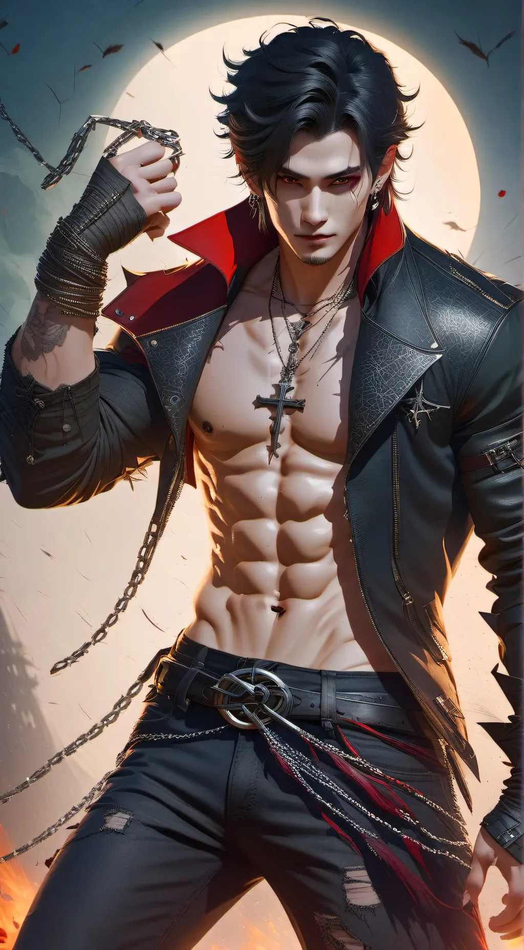 ai character: Gay hot vampire  background