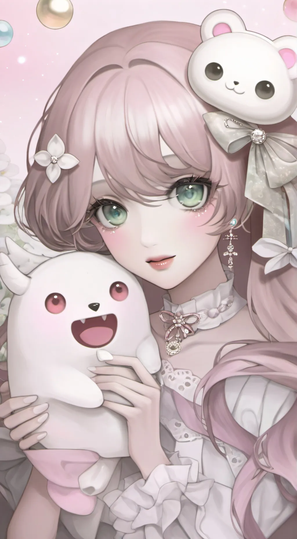 ai character: violet background