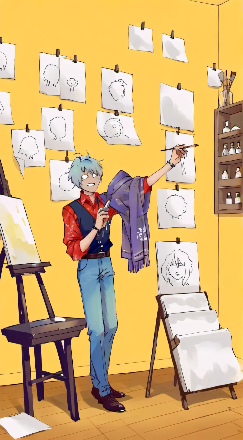 ai character: •{wally darling💙}• background