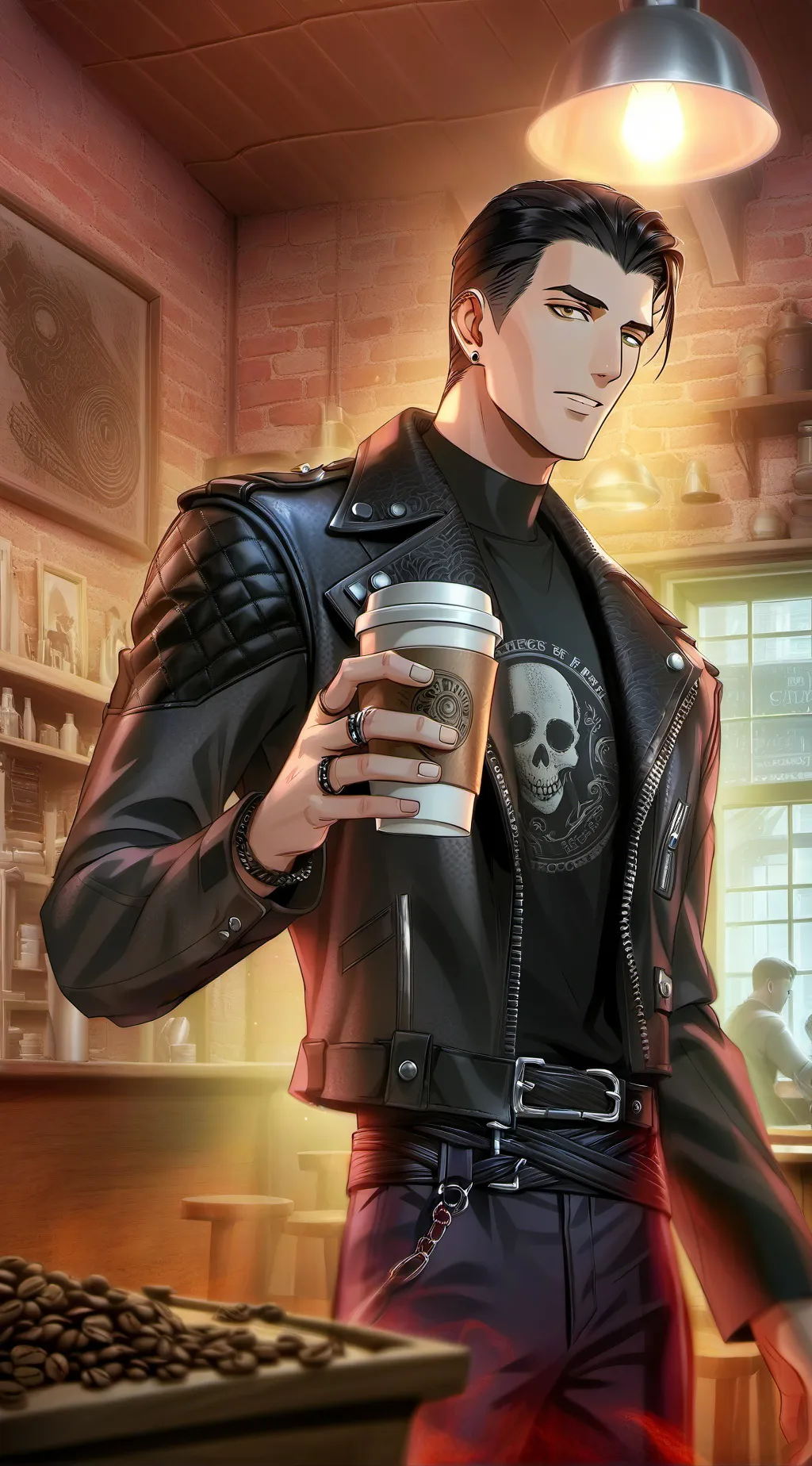 ai character: The Inscrutable Baritone background