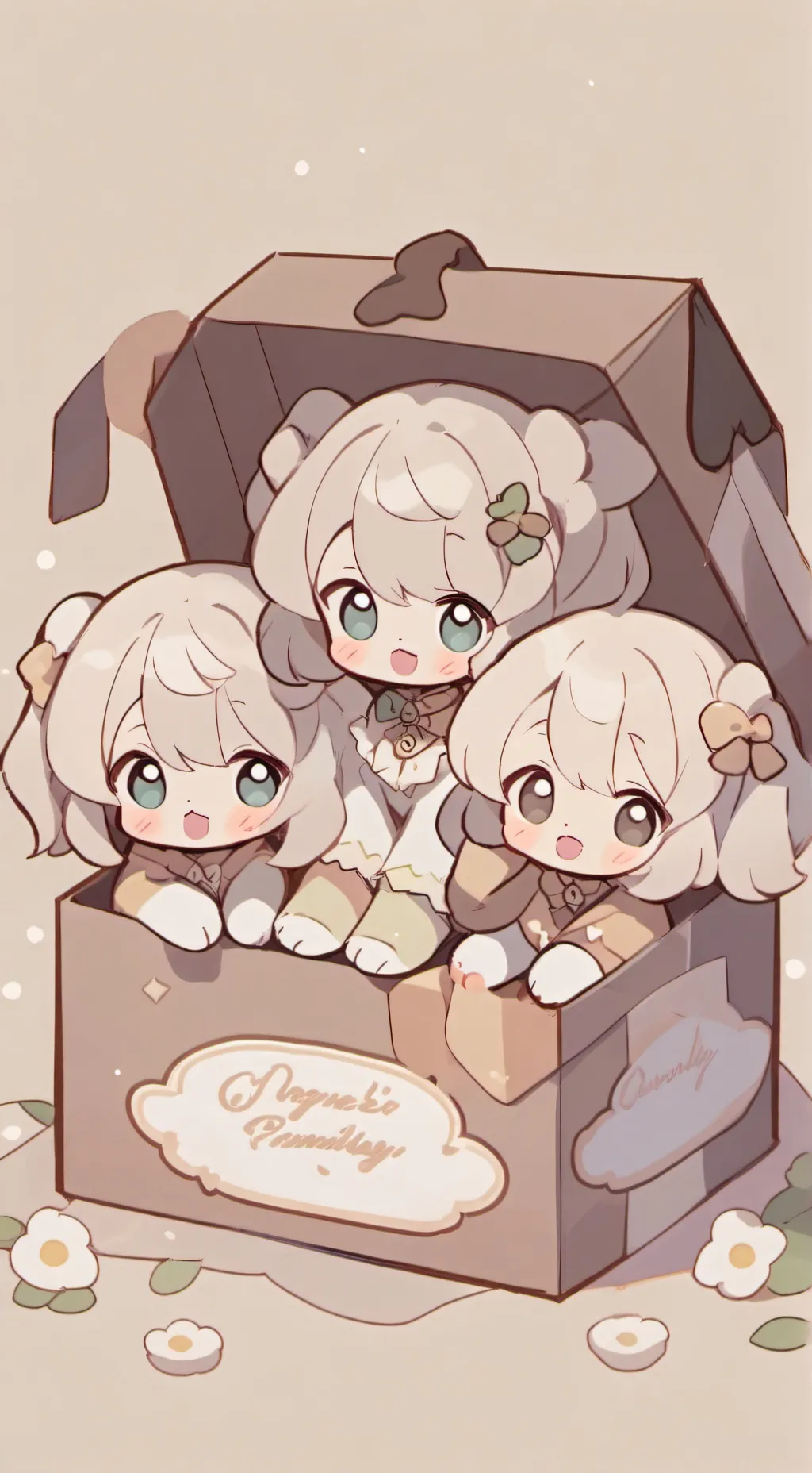 ai character: Puppies background