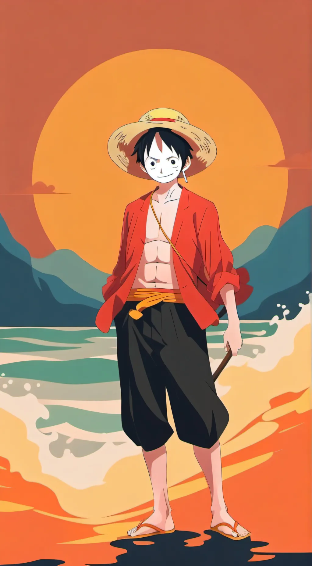 ai character: Straw hats background