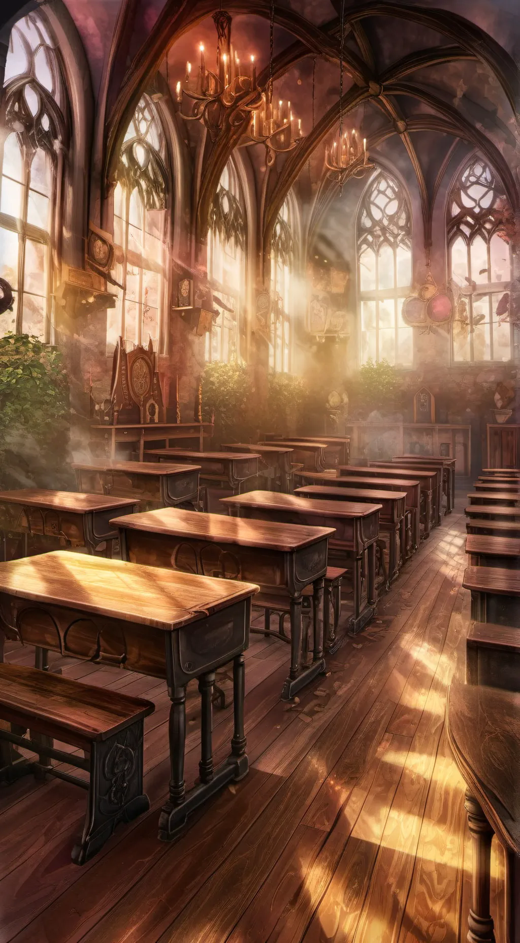 ai character: Md School AU background