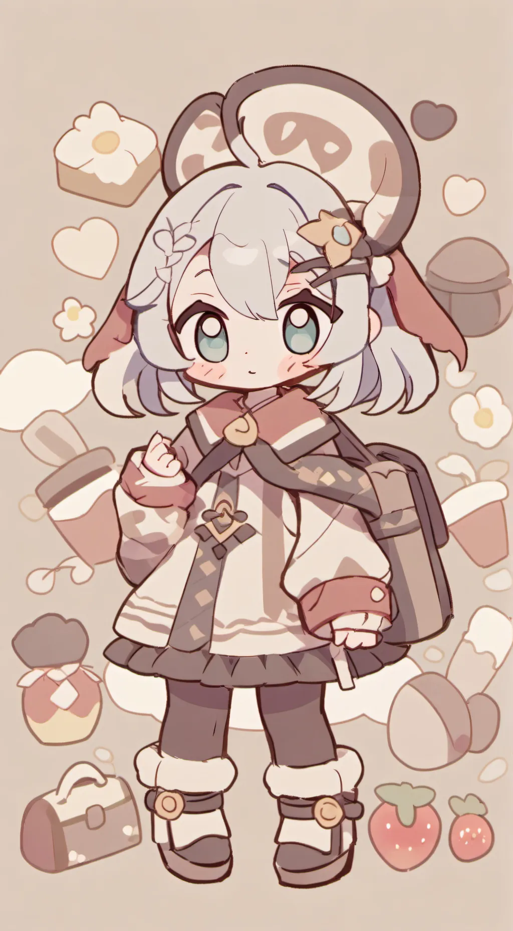 ai character: coffee girl background