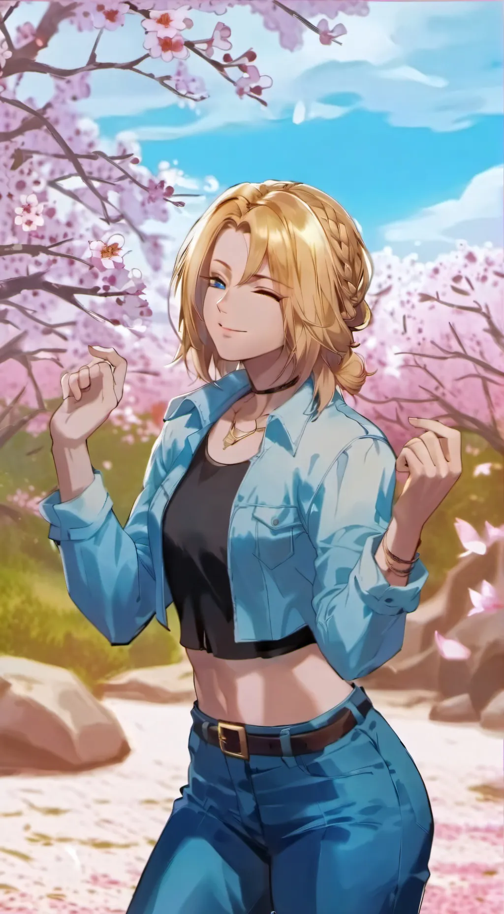 ai character: Android 18 background