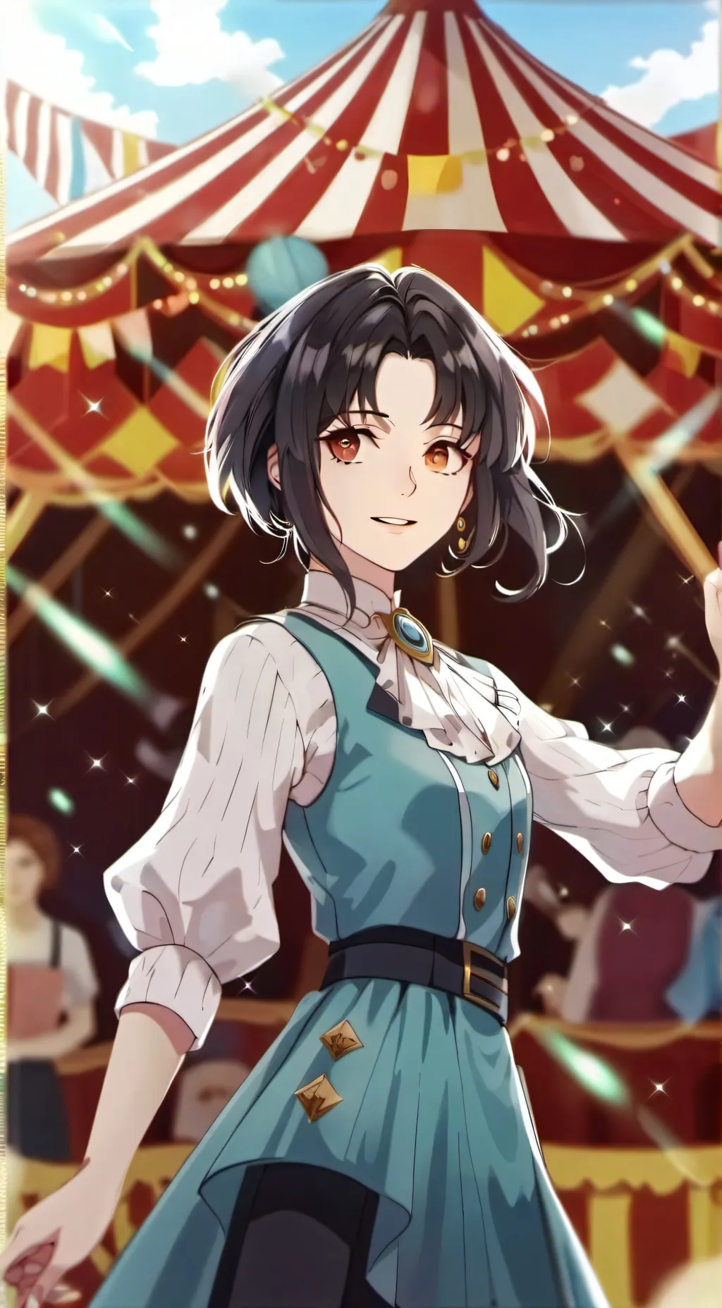 ai character: TADC Christmas background