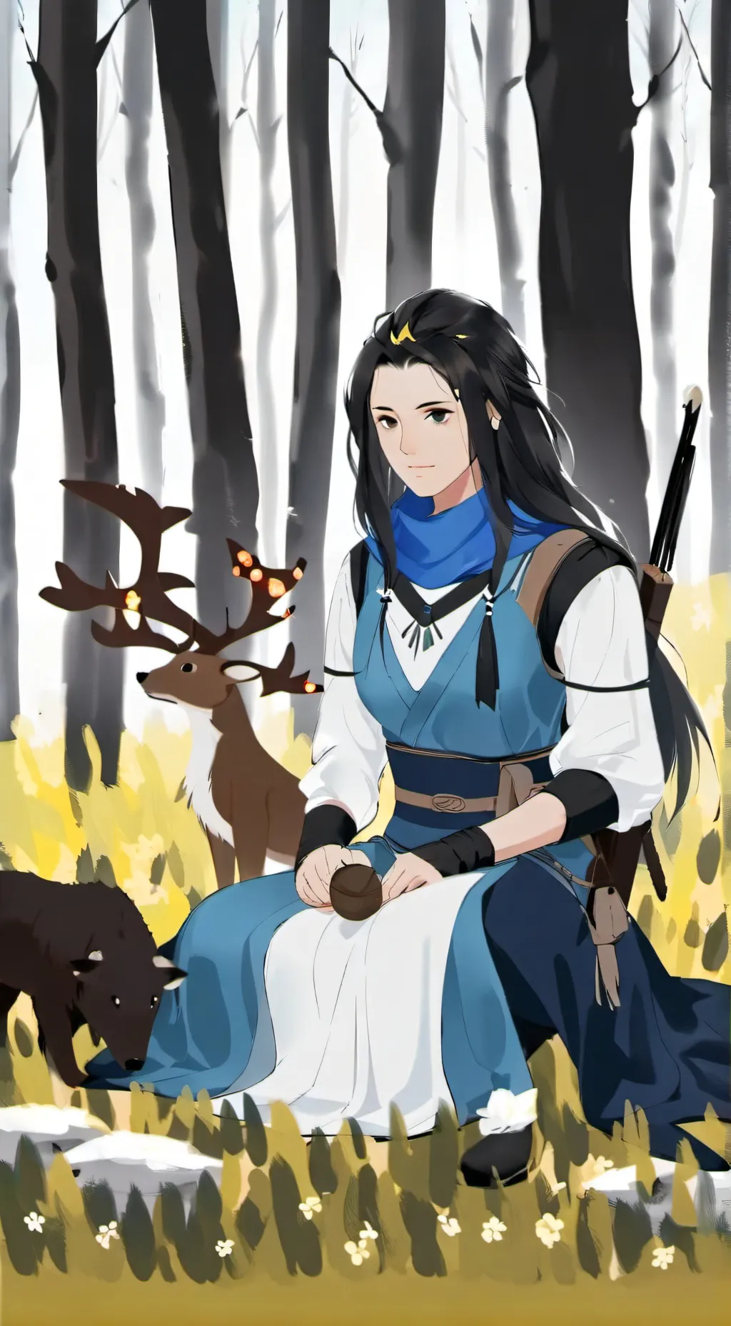 ai character: 4 clans ,one city  background