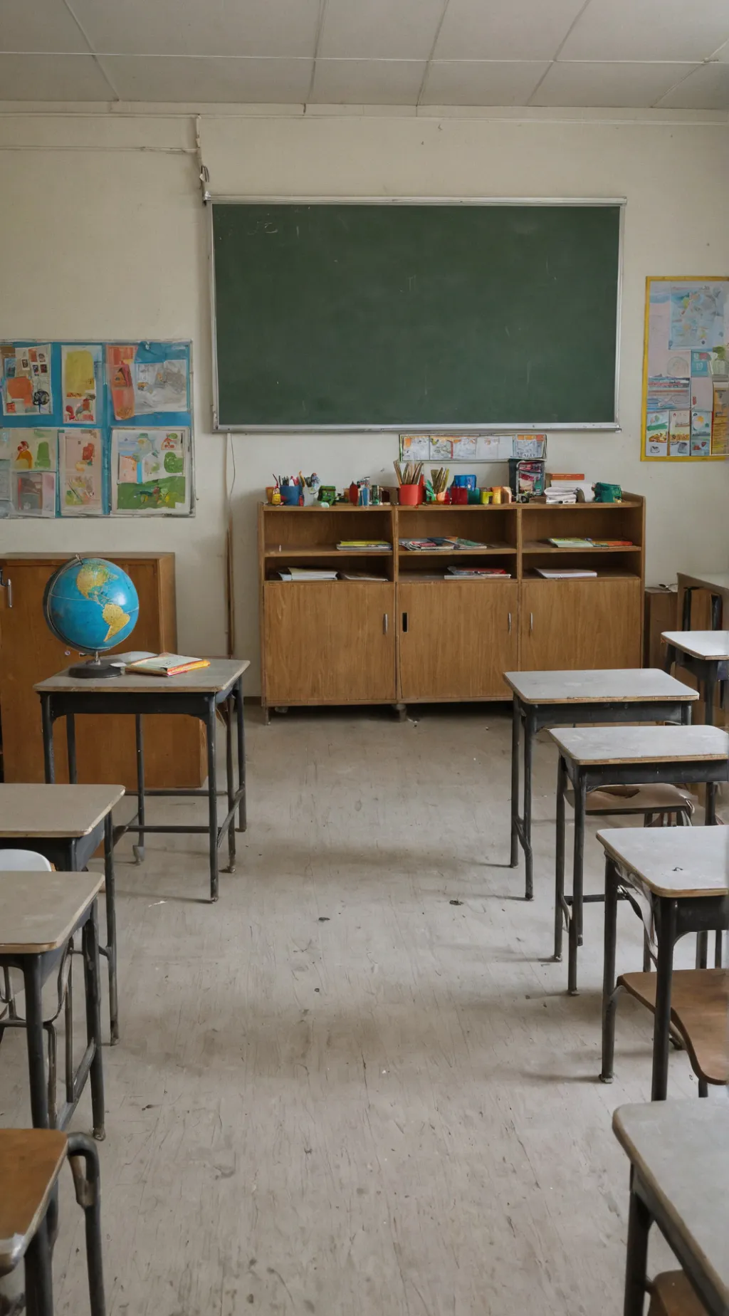 ai character: classroom background