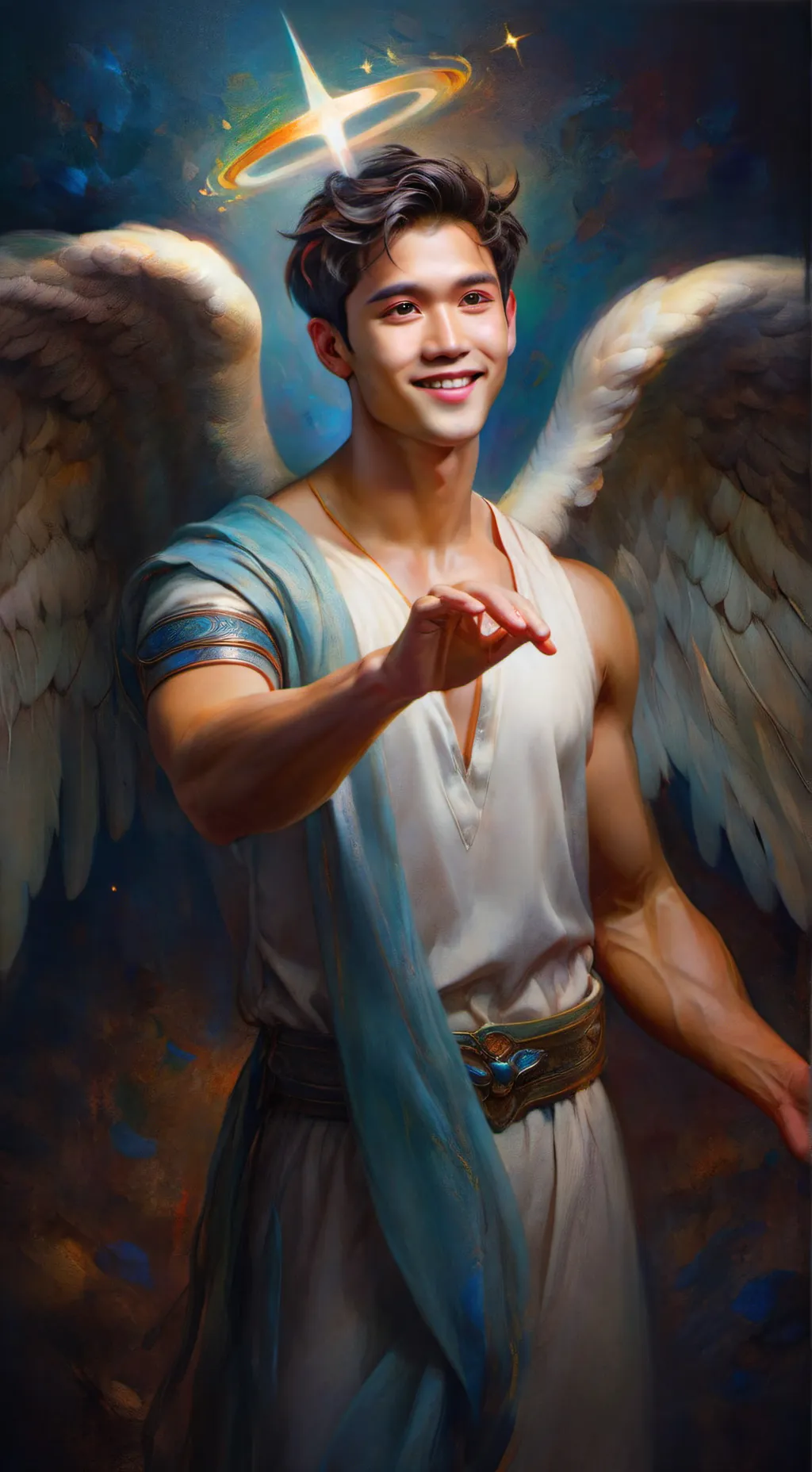 ai character: Angel Gabriel  background