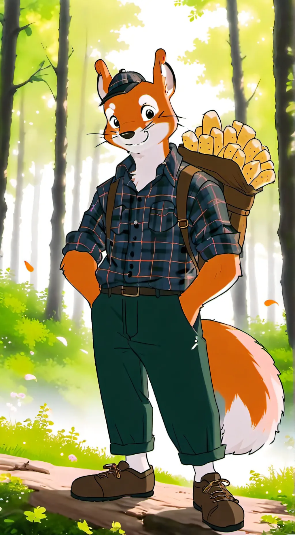 ai character:  nutty background