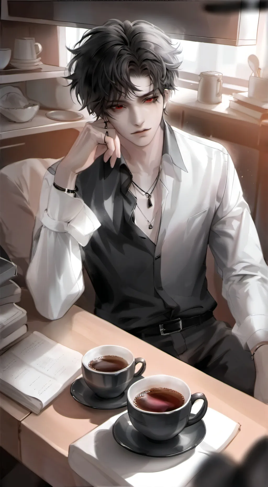 ai character: •𖨆Dominique𖨆• background