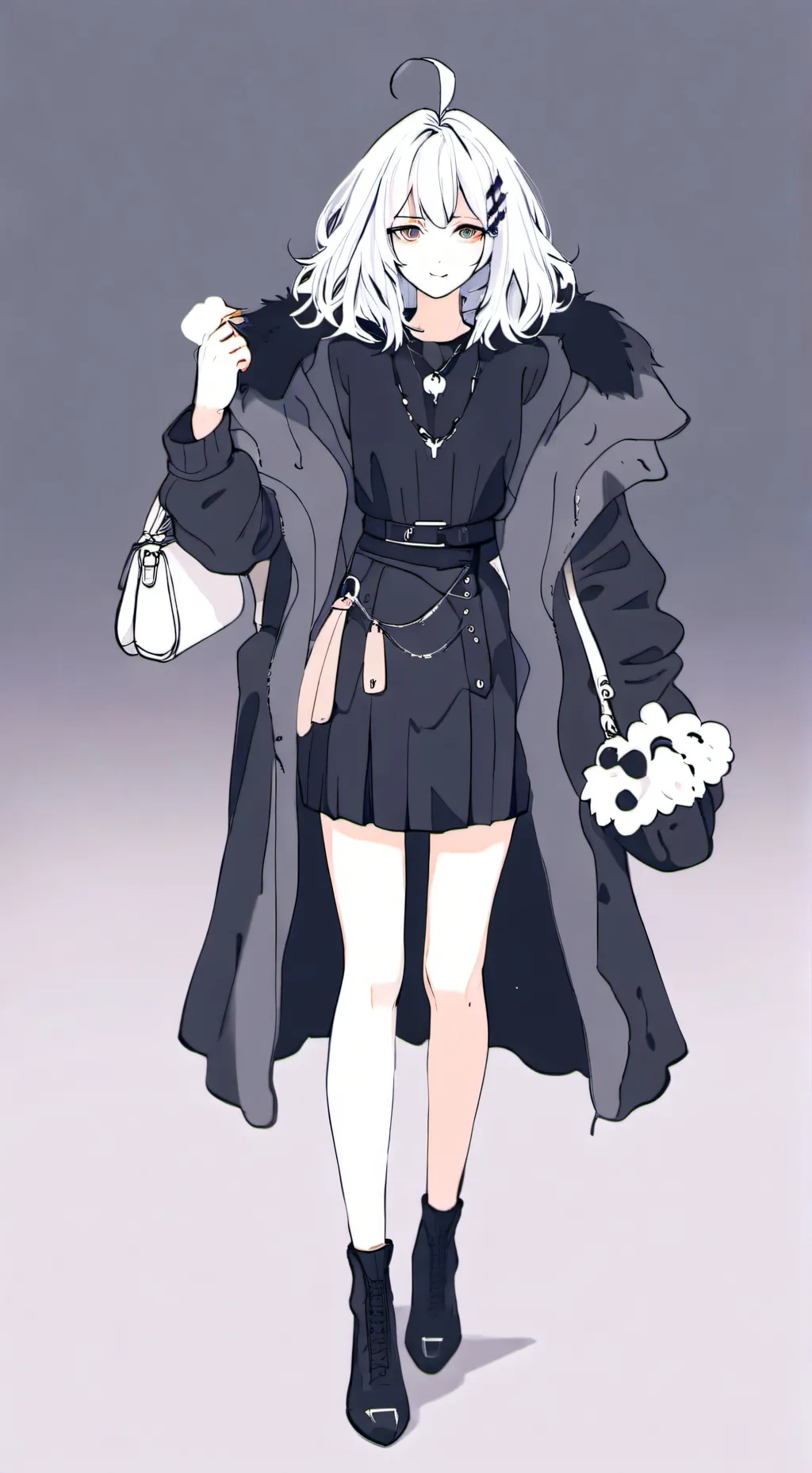 ai character: tv woman  background