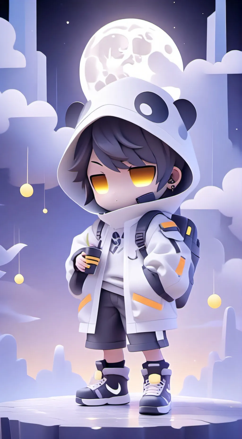 ai character: Moonlight  background