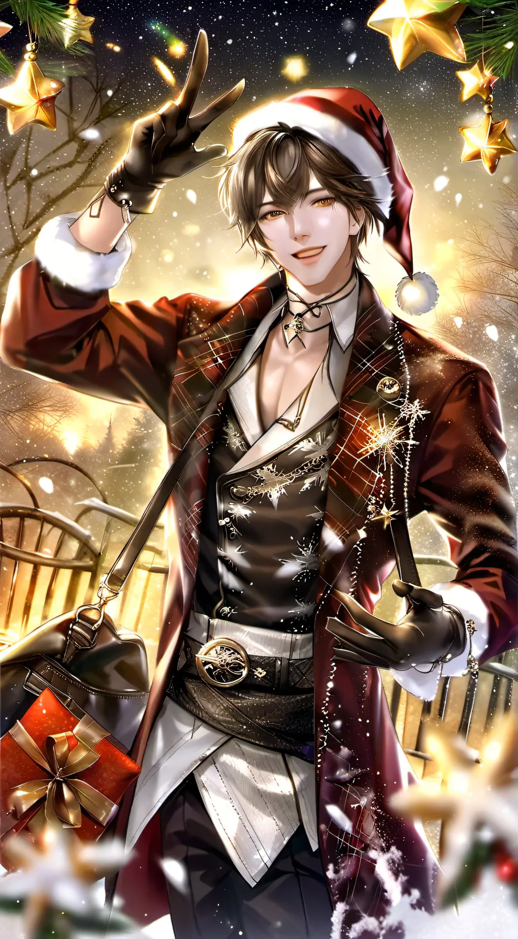 ai character: santa clus background