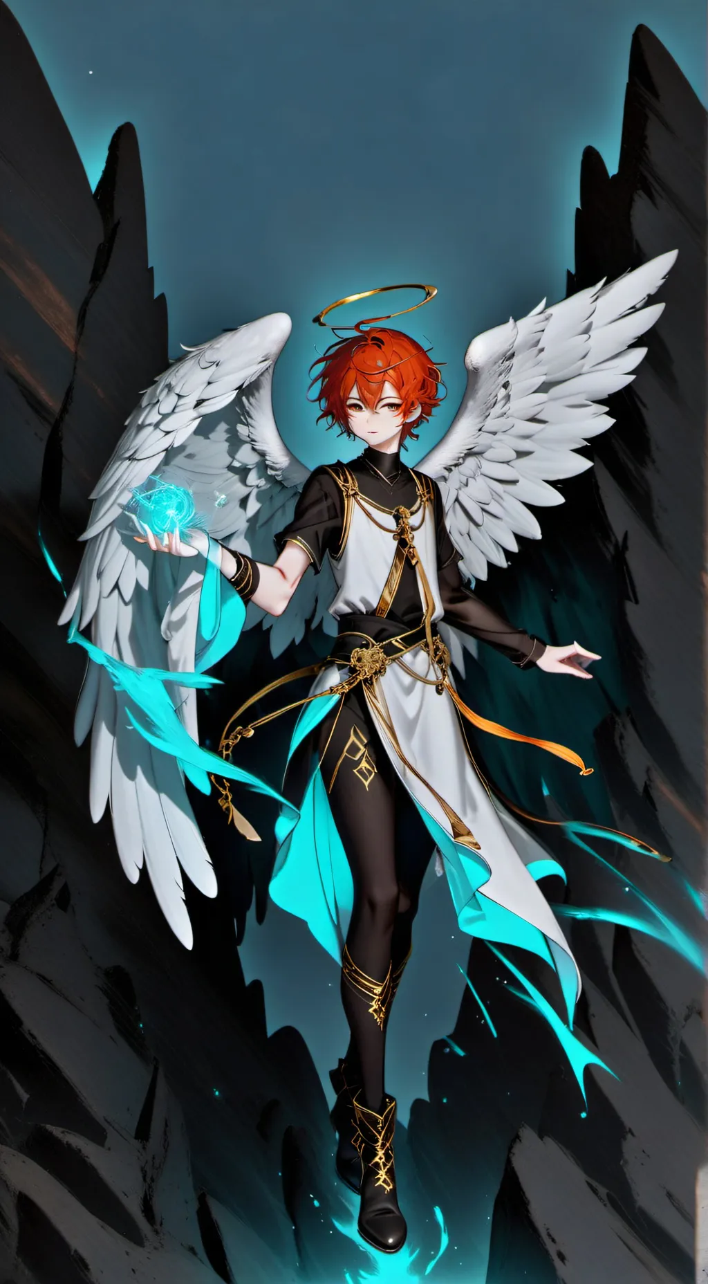 ai character: Ángel background