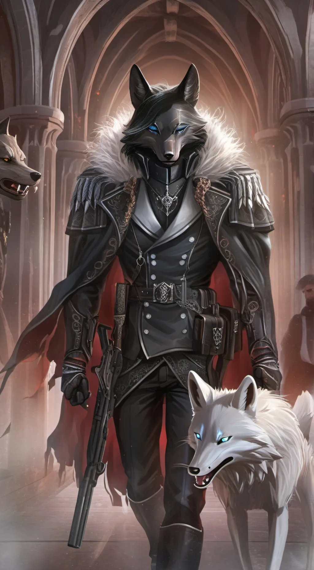 ai character: Shadow and Snow background