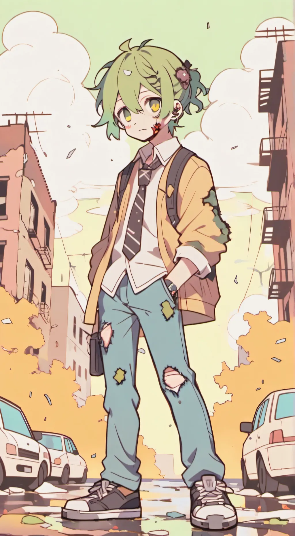 ai character: zombie infection background