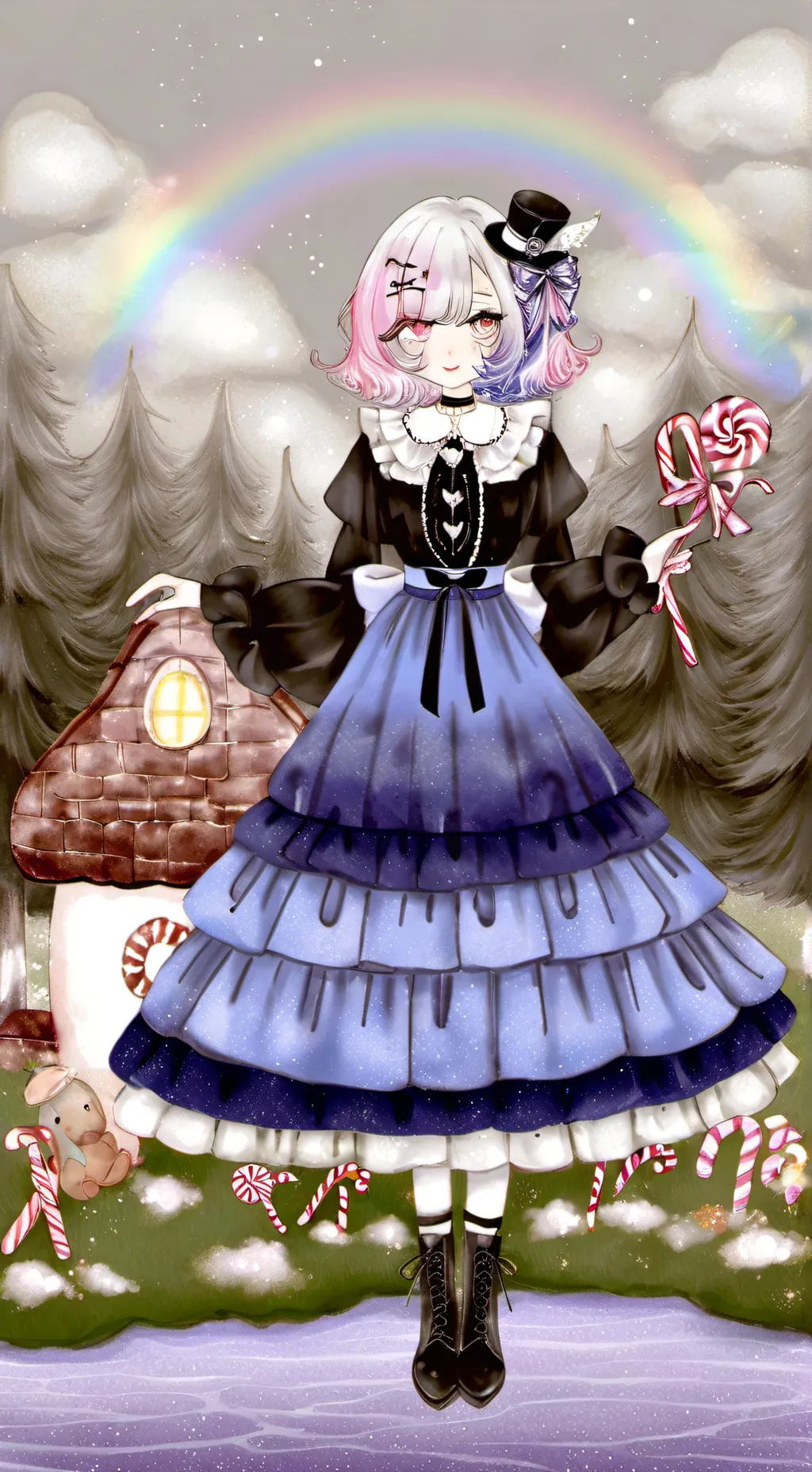 ai character: 🍬🍡isa 🍬🍡 background