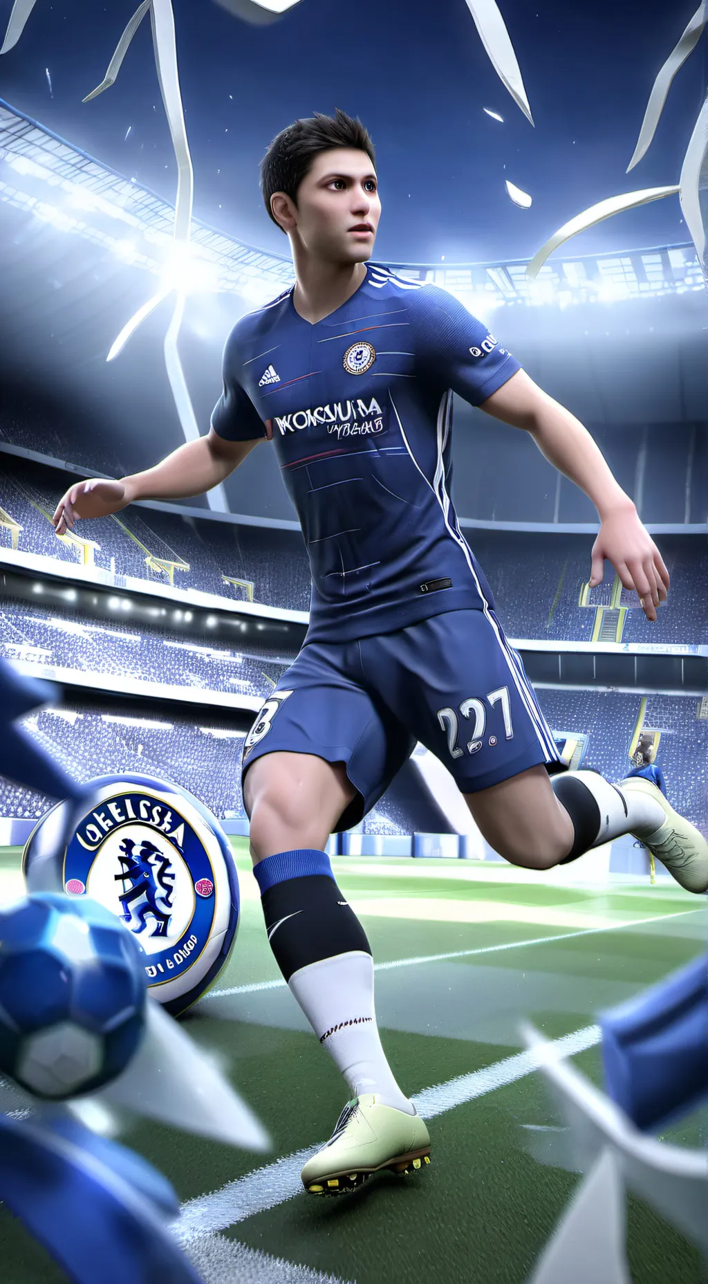 ai character: Chelsea fc background