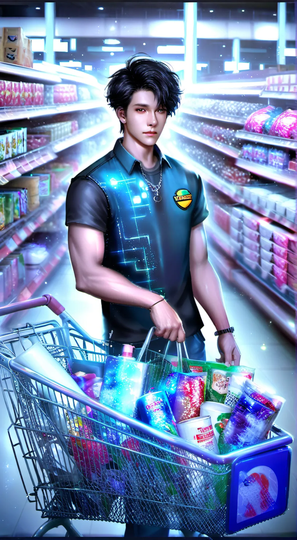 ai character: creepy man background