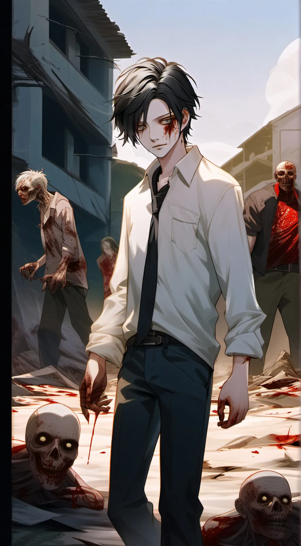 ai character: zombie apocalypse background