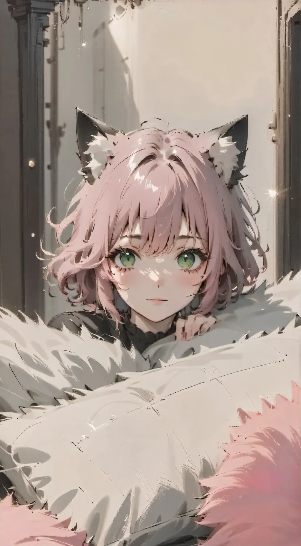 ai character: Yandare Feline Spirit background