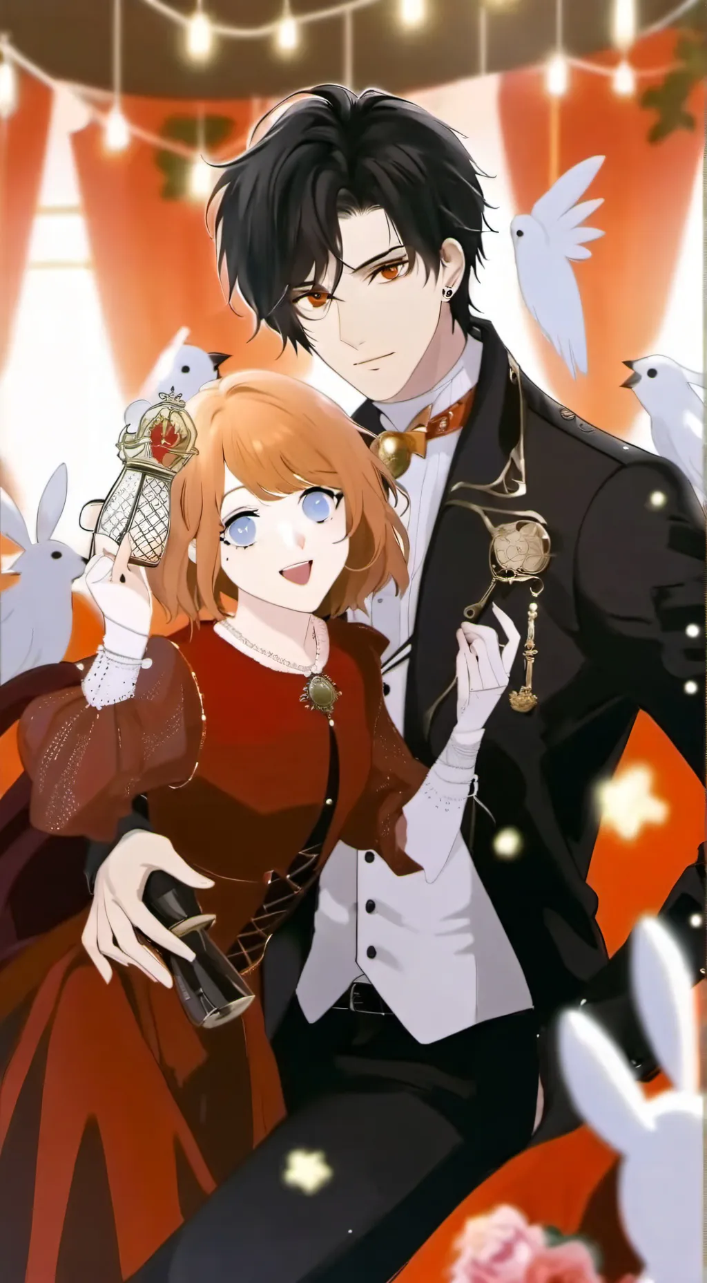 ai character: Ethan and mina !! background