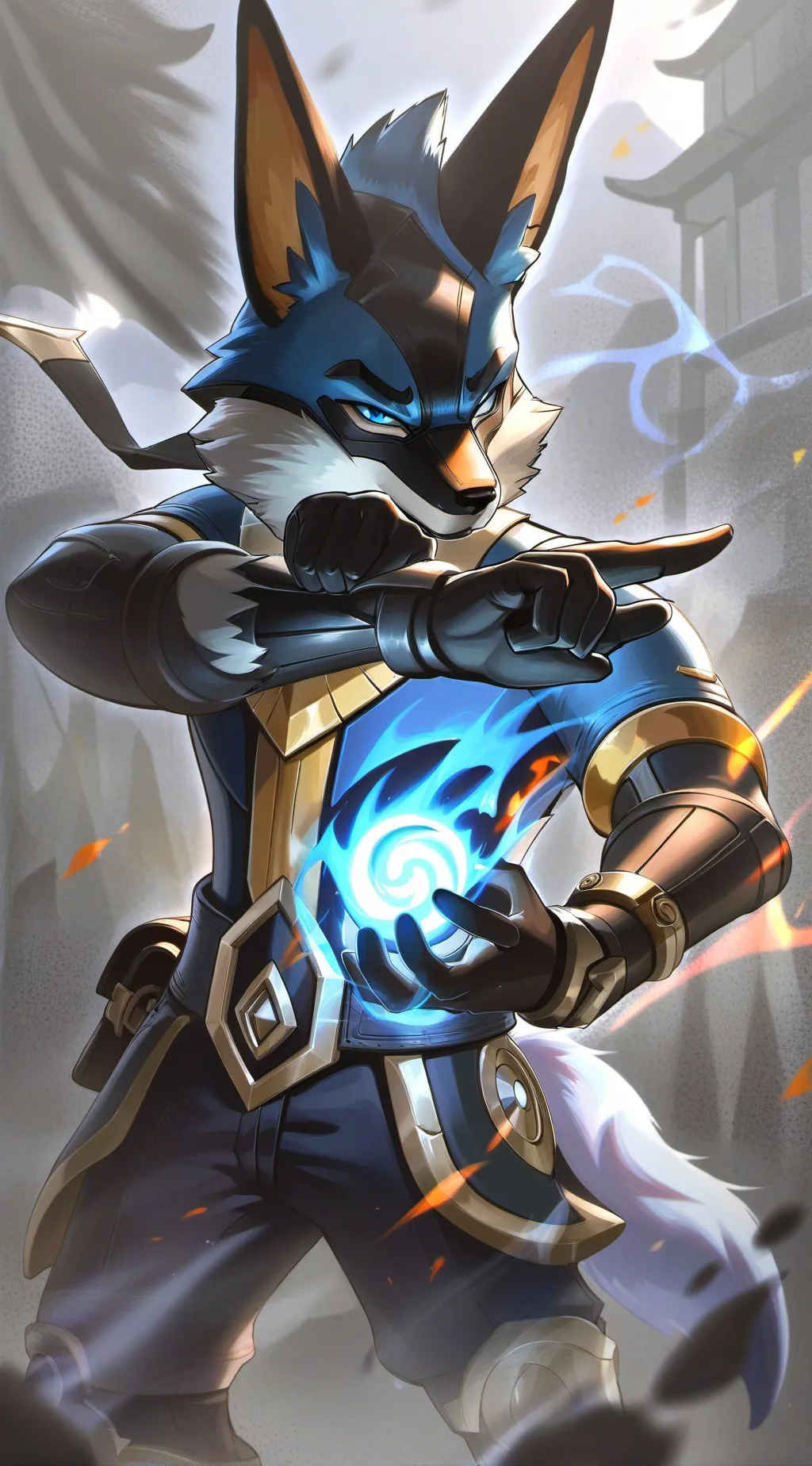 ai character: A lucario background