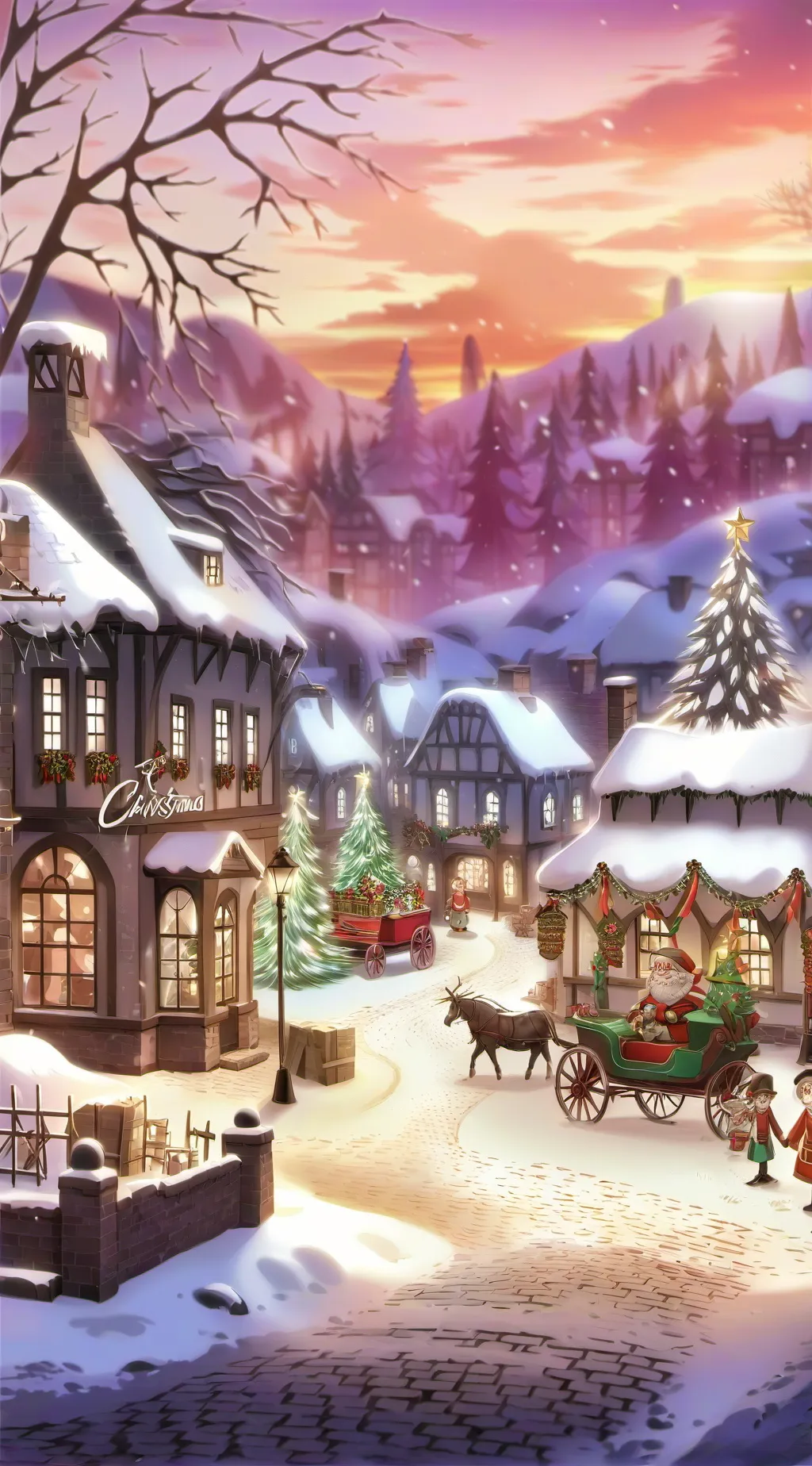 ai character: happy christmas😊 background