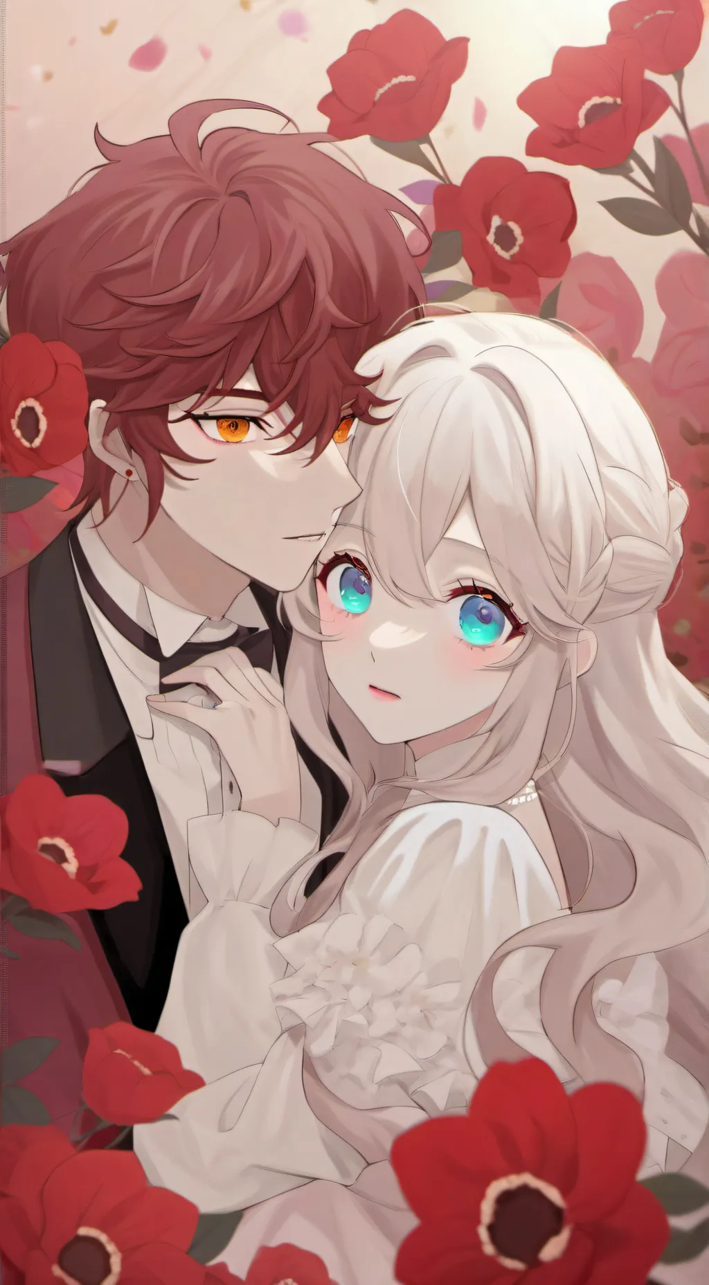 ai character: Demon slayer prom  background