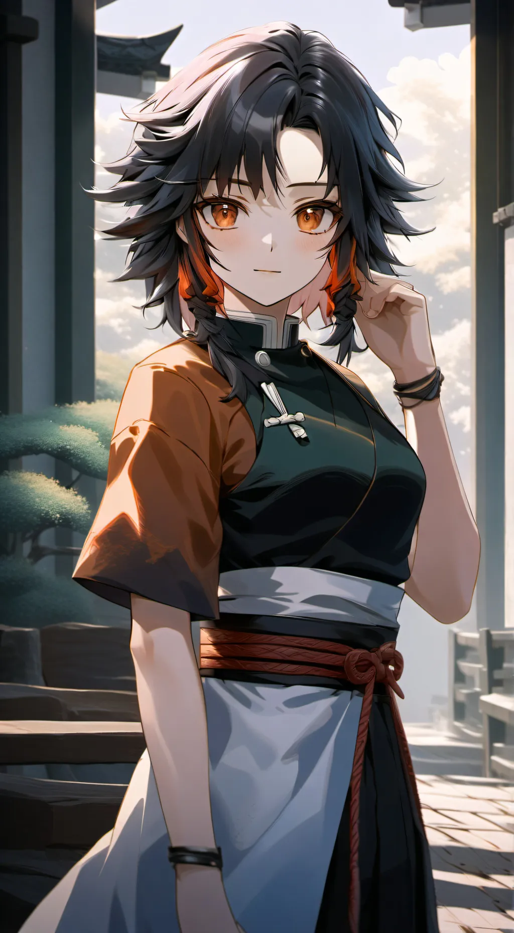 ai character: Rui and ruta  background