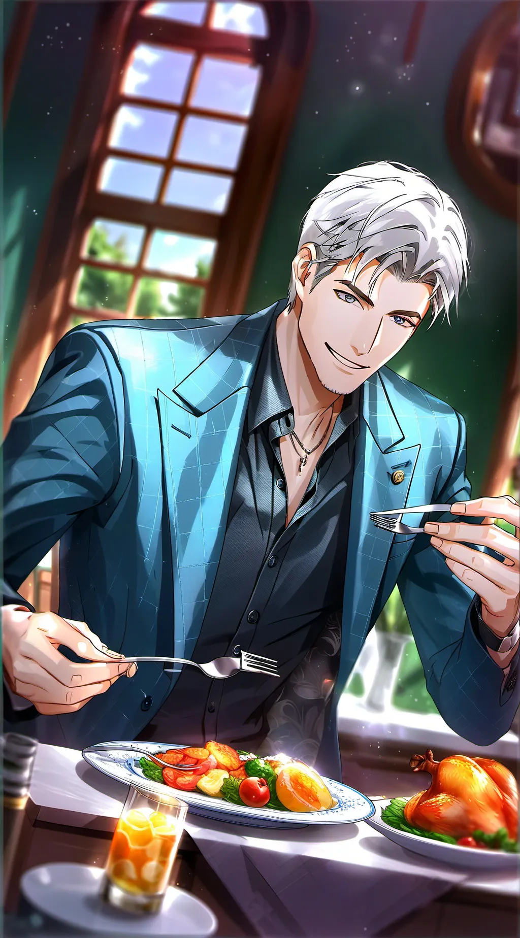 ai character: Epicurean Dad background