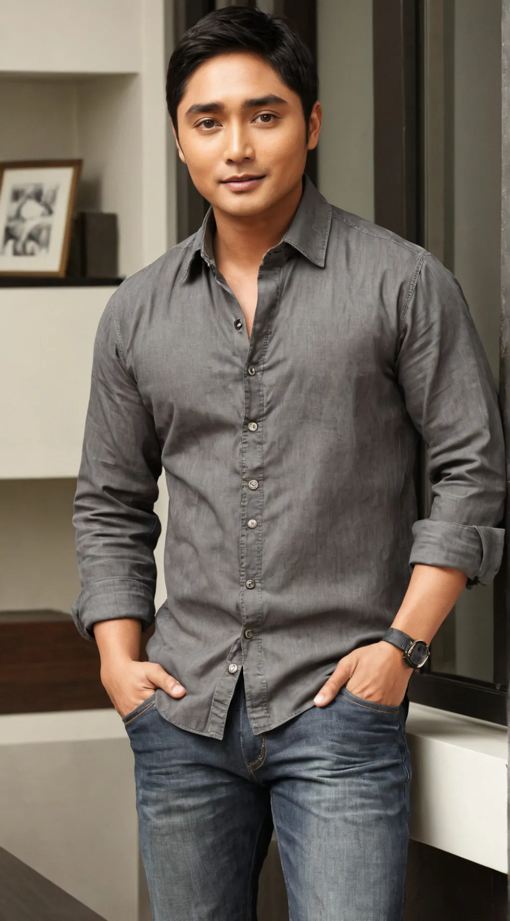 ai character: Coco Martin background