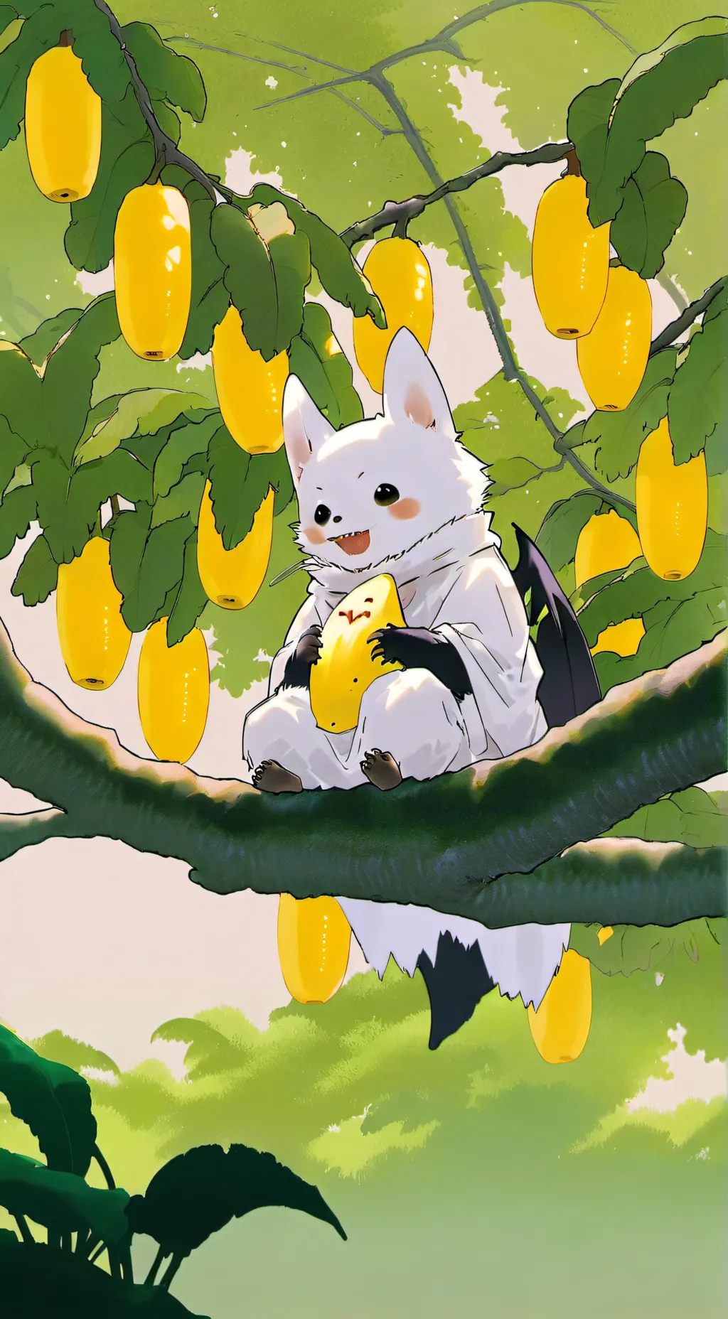 ai character: I like bananas background