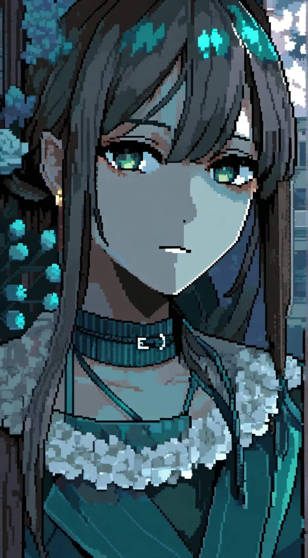 ai character: Angela  background