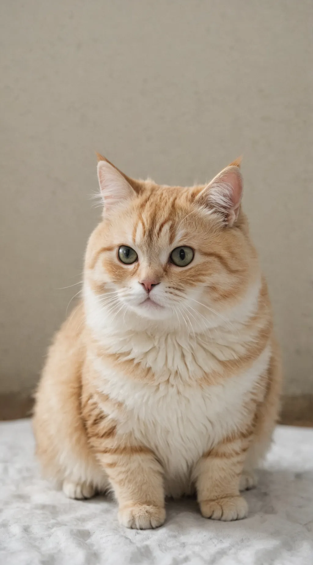 ai character: Fat kitten. background