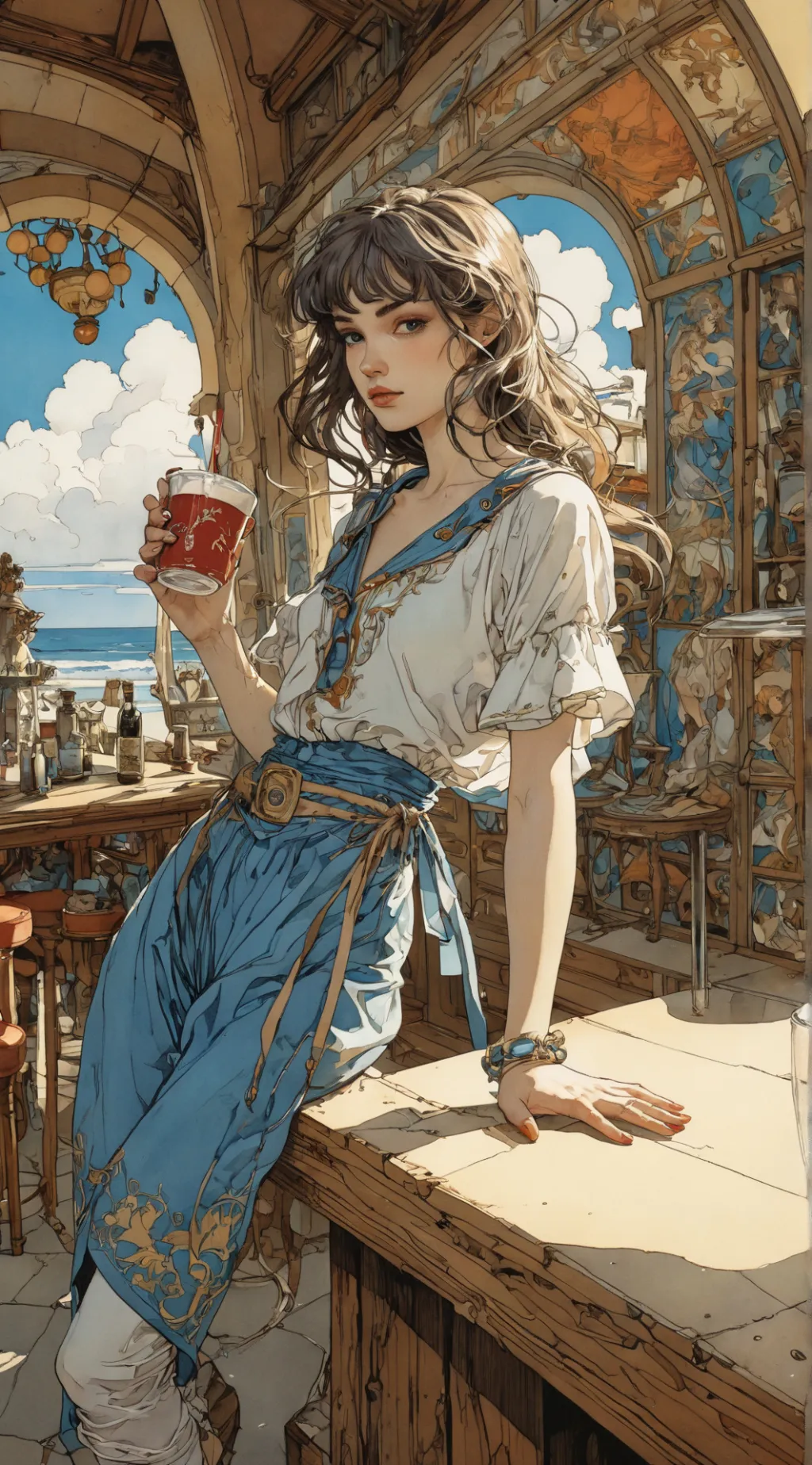 ai character: Luna background