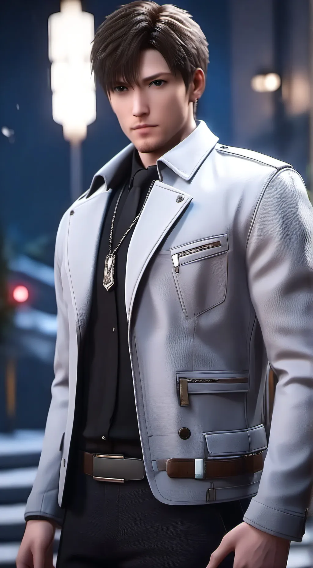 ai character: Andrew Black background